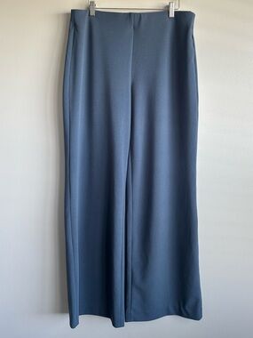 WHBM White House Black Market Slip on Wide Leg Dress Pant Trouser Womens 14 Blue
